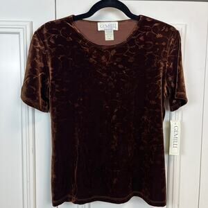 Gemilli Velvet Ivy Blouse Y2K NWT